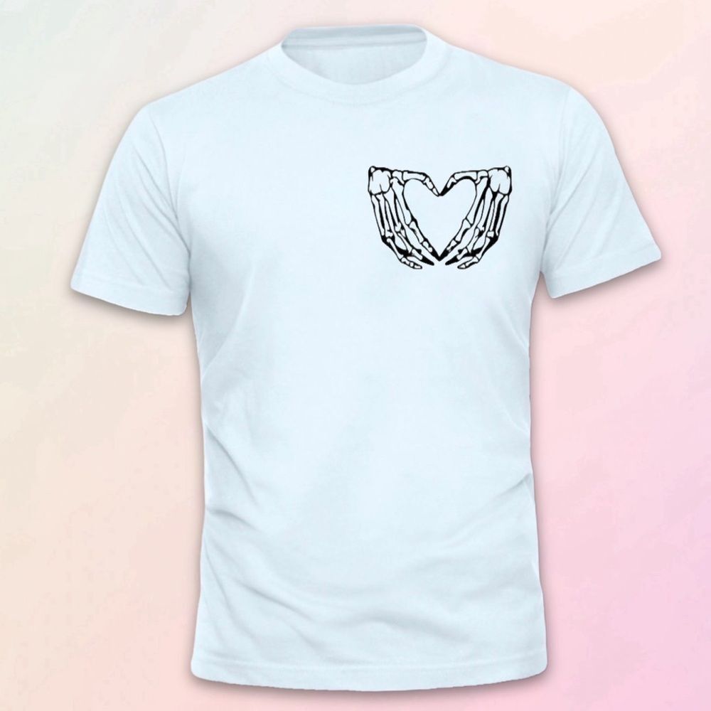 Skeleton Heart Tee, Unisex, Size Small-3XL
